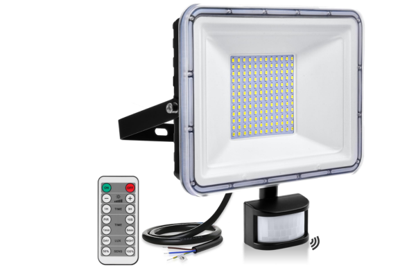 Security Floodlight With A Motion Sensor And Timer