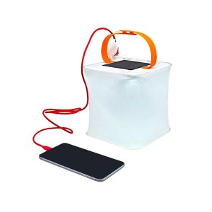 Square Shaped Solar Inflatable Light with USB Output
